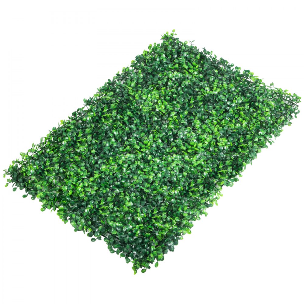 VEVOR 12pcs Artificial Boxwood Panel UV Boxwood Hedge Wall Panels Artificial Grass Backdrop Wall 24X16