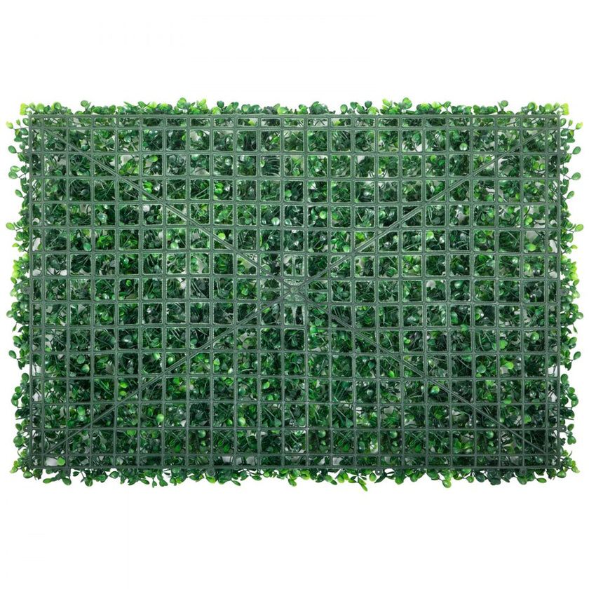 VEVOR 12pcs Artificial Boxwood Panel UV Boxwood Hedge Wall Panels Artificial Grass Backdrop Wall 24X16