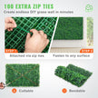 VEVOR Artificial Boxwood Panel UV 24pcs Boxwood Hedge Wall Panels Artificial Grass Backdrop Wall 24