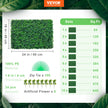 VEVOR Artificial Boxwood Panel UV 24pcs Boxwood Hedge Wall Panels Artificial Grass Backdrop Wall 24