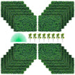 VEVOR Artificial Boxwood Panel UV 24pcs Boxwood Hedge Wall Panels Artificial Grass Backdrop Wall 24
