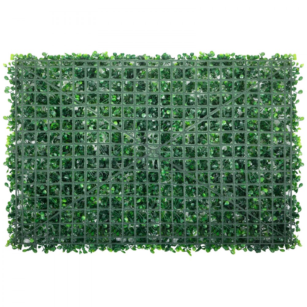 VEVOR Artificial Boxwood Panel UV 24pcs Boxwood Hedge Wall Panels Artificial Grass Backdrop Wall 24