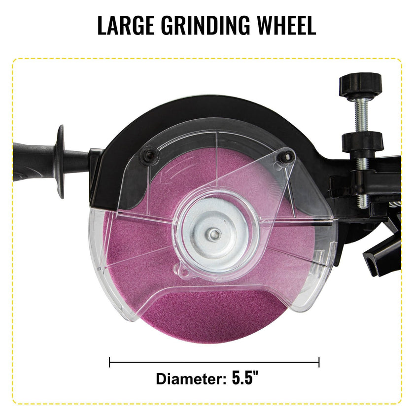 VEVOR Chainsaw Sharpener 230W, Professional Multi-Angle Adjustable Chain Grinder 3000RPM, Electric Chainsaw Blade Sharpener for 1/4\