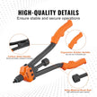 VEVOR Rivet Nut Tool, 16” Rivnut Tool Kit with 13PCS Metric and SAE Mandrels, 186PCS Rivet Nuts, M3, M4, 10-24, M5, M6, 1/4-20, 8-32, 5/16-18, M8, 3/8-16, M10, M12, 1/2-13, With Carrying Case