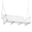 VEVOR Wooden Porch Swing 4.5 ft, Patio bench swing for Courtyard & Garden, Upgraded 880 lbs Strong Load Capacity, Heavy Duty Swing Chair Bench with Hanging Chains for Outdoors, White