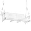 VEVOR Wooden Porch Swing 5.5 ft, Patio bench swing for Courtyard & Garden, Upgraded 880 lbs Strong Load Capacity, Heavy Duty Swing Chair Bench with Hanging Chains for Outdoors, White