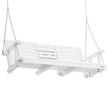 VEVOR Wooden Porch Swing 5 ft, Patio bench swing for Courtyard & Garden, Upgraded 880 lbs Strong Load Capacity, Heavy Duty Swing Chair Bench with Hanging Chains for Outdoors, White