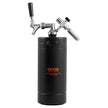 VEVOR Beer Growler Tap System, 128Oz 4L Mini Keg, 304 Stainless Steel Pressurized Beer Growler, Keg Growler with Pressure Display, CO2 Regulator Faucet, Leak-Proof Ring For Draft, Homebrew, Craft Beer