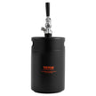 VEVOR Beer Growler Tap System, 170Oz 5L Mini Keg, 304 Stainless Steel Pressurized Beer Growler, Keg Growler with Pressure Display, CO2 Regulator Faucet, Leak-Proof Ring For Draft, Homebrew, Craft Beer