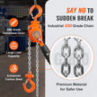 VEVOR Manual Lever Chain Hoist, 1/4 Ton 550 lbs Capacity 5 FT Come Along, G80 Galvanized Carbon Steel with Weston Double-Pawl Brake, Auto Chain Leading & 360° Rotation Hook, for Garage Factory Dock