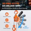 VEVOR Manual Lever Chain Hoist, 1/4 Ton 550 lbs Capacity 5 FT Come Along, G80 Galvanized Carbon Steel with Weston Double-Pawl Brake, Auto Chain Leading & 360° Rotation Hook, for Garage Factory Dock