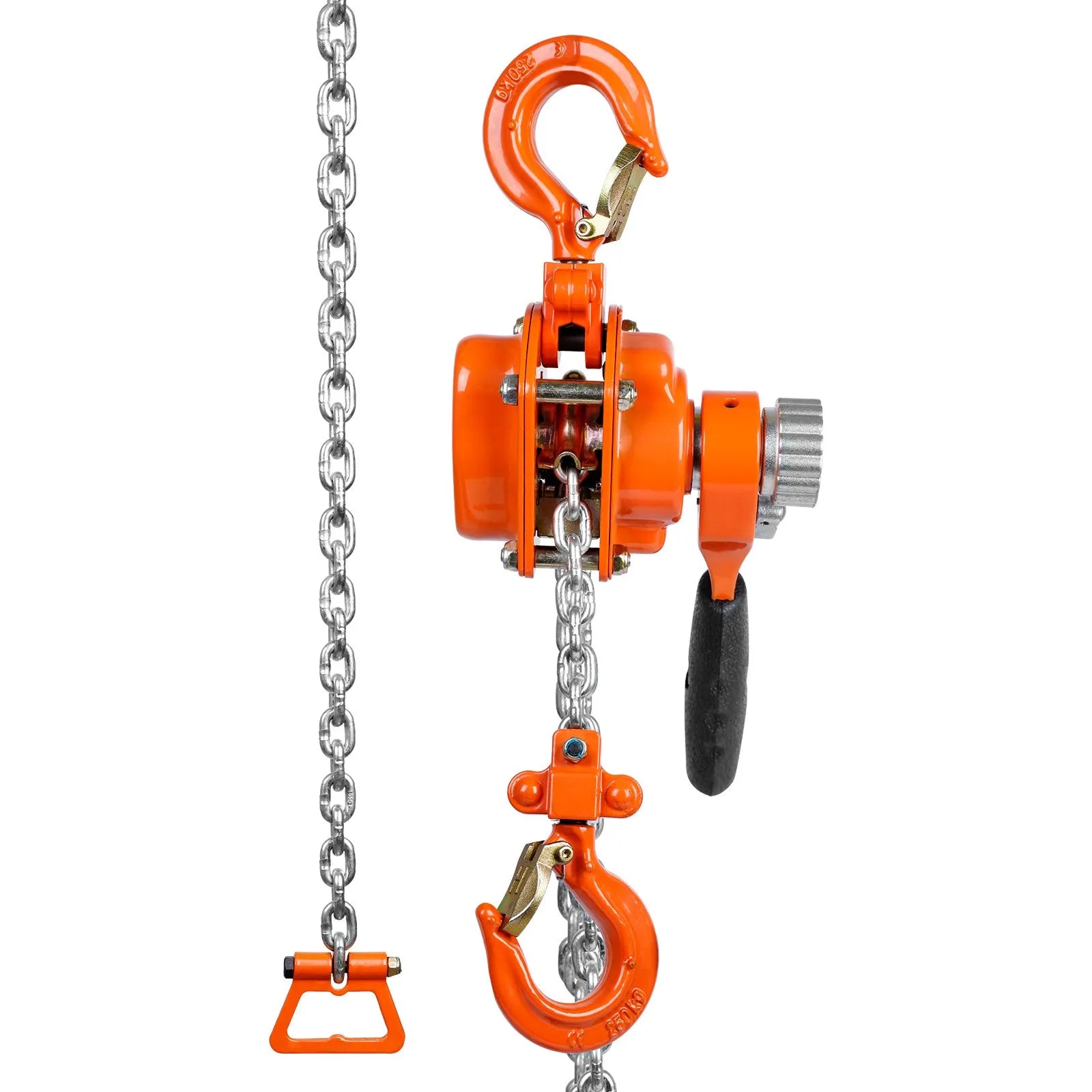 VEVOR Manual Lever Chain Hoist, 1/4 Ton 550 lbs Capacity 5 FT Come Along, G80 Galvanized Carbon Steel with Weston Double-Pawl Brake, Auto Chain Leading & 360° Rotation Hook, for Garage Factory Dock
