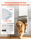 X-Large Metal Pet Door with Double Magnetic Flaps, Weatherproof Dog Door for Interior & Exterior Doors, White