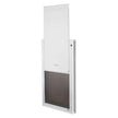 X-Large Metal Pet Door with Double Magnetic Flaps, Weatherproof Dog Door for Interior & Exterior Doors, White