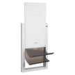 X-Large Metal Pet Door with Double Magnetic Flaps, Weatherproof Dog Door for Interior & Exterior Doors, White
