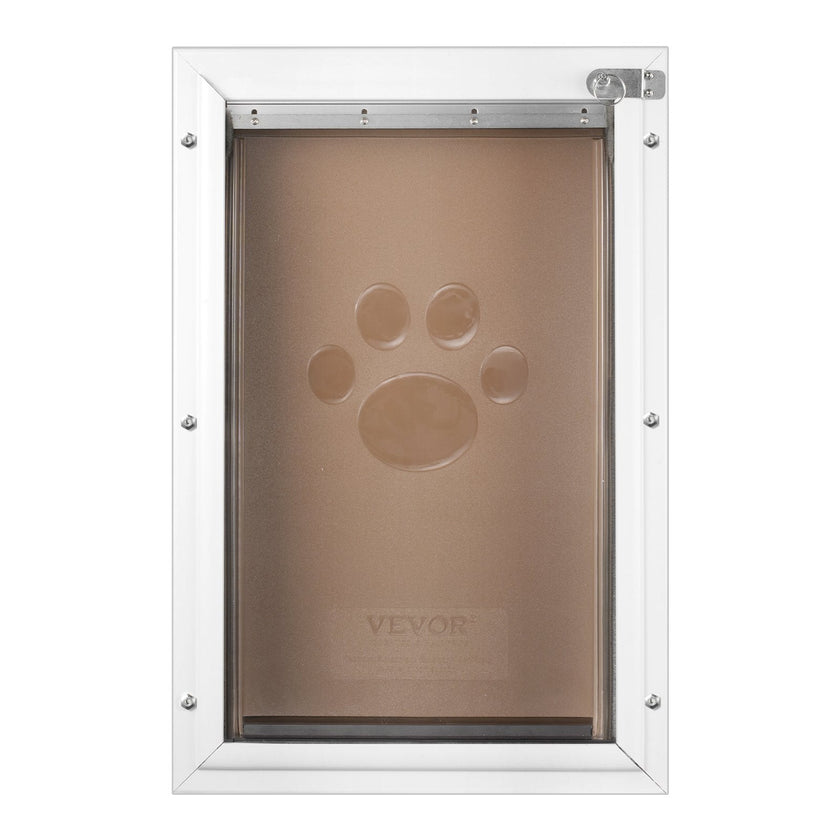 VEVOR Pet Door for Door with Lock and Magnetic Flap System Aluminum Frame Large