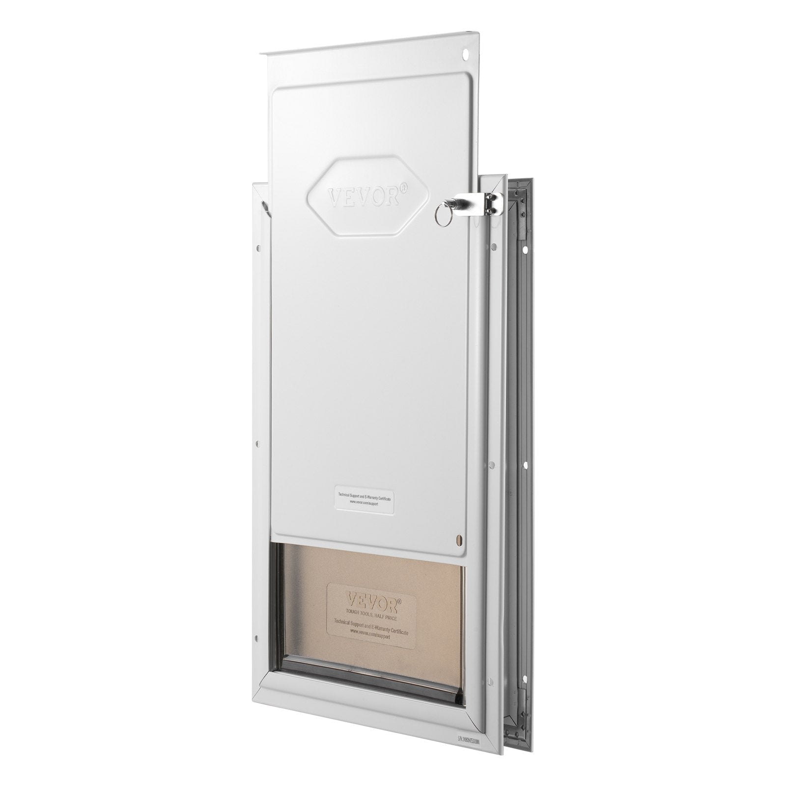 VEVOR Pet Door for Door with Lock and Magnetic Flap System Aluminum Frame XL