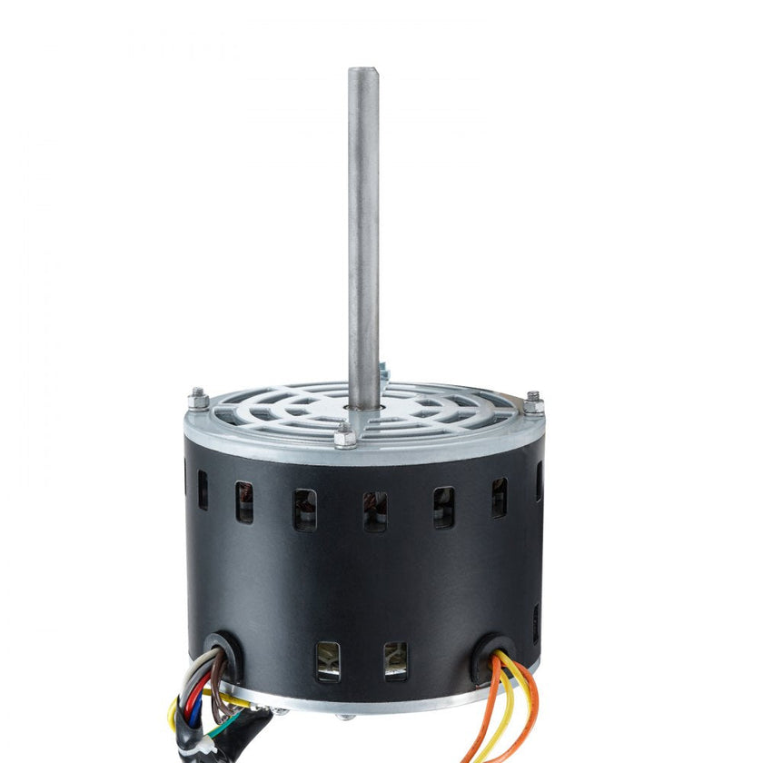 VEVOR 1/3HP Furnace Blower Motor, 110/120V 4.4Amps, 1075RPM 4 Speeds, CW/CCW Rotation, 48 Frame 5.2
