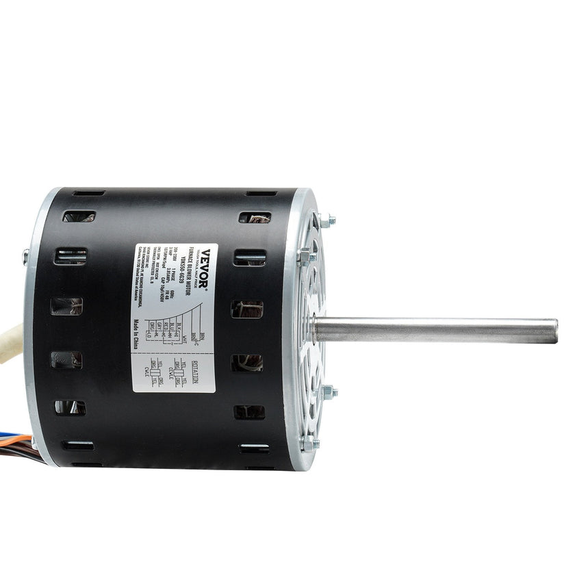 VEVOR 3/4HP Furnace Blower Motor, 208/230V 3.85Amps, 1075RPM 5 Speeds, CW/CCW Rotation, 48 Frame 4.8