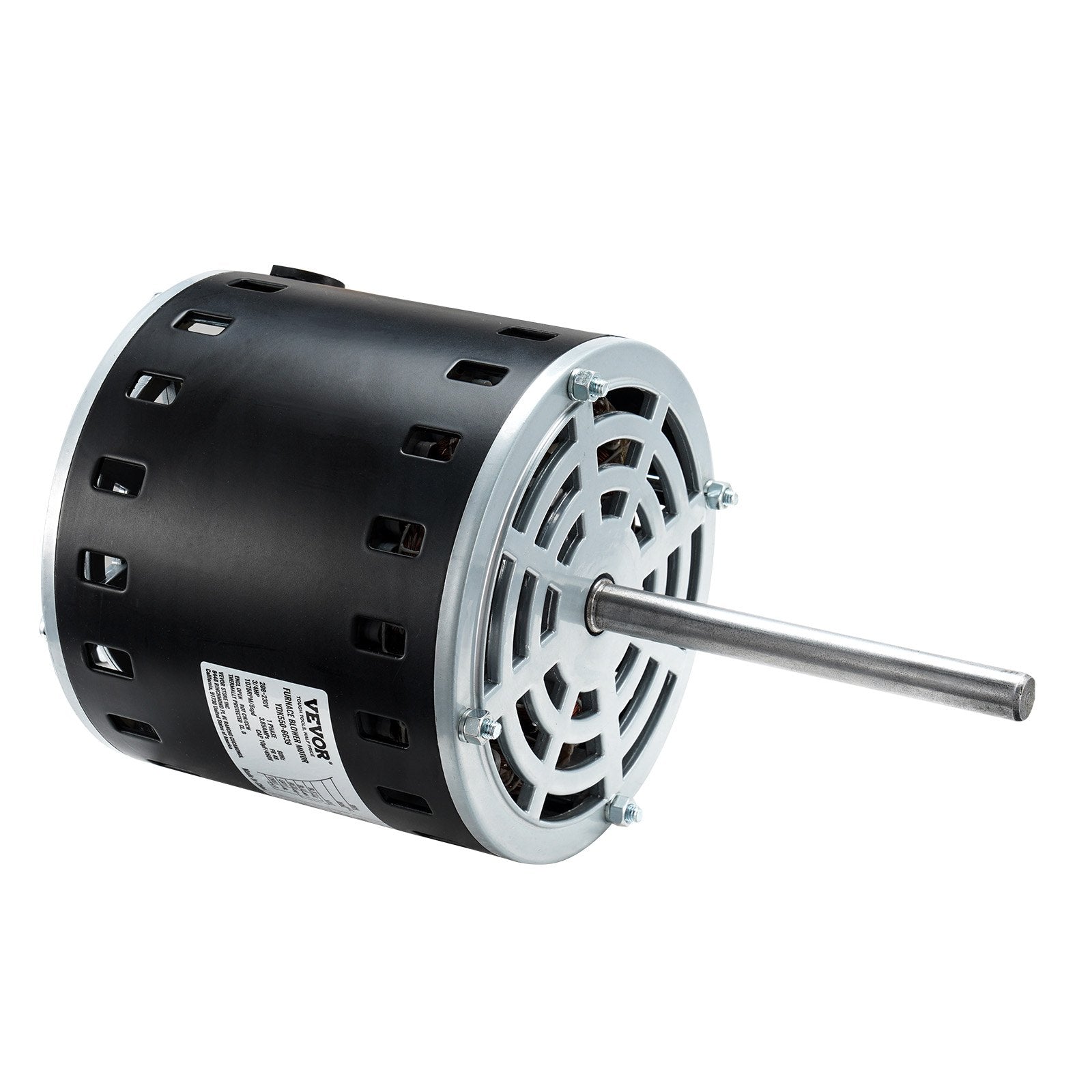 VEVOR 3/4HP Furnace Blower Motor, 208/230V 3.85Amps, 1075RPM 5 Speeds, CW/CCW Rotation, 48 Frame 4.8