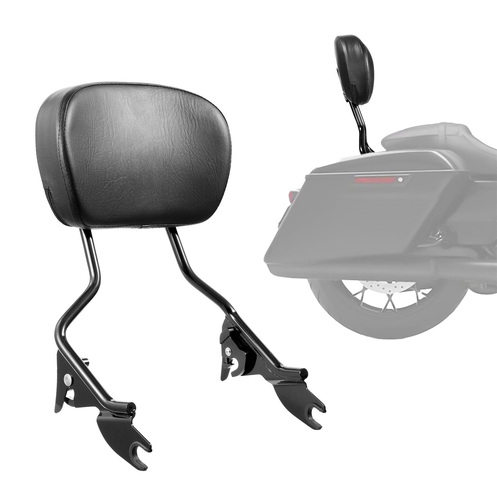 VEVOR Motorcycle Backrest Sissy Bar for Harley-Davidson Touring Models 2009-2024