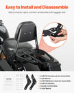 VEVOR Motorcycle Backrest Sissy Bar with Luggage Rack for Honda Rebel 2017-2022