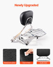 VEVOR Motorcycle Backrest Sissy Bar with Luggage Rack for Harley Touring Models