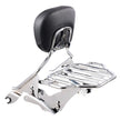 VEVOR Motorcycle Backrest Sissy Bar with Luggage Rack for Harley Touring Models
