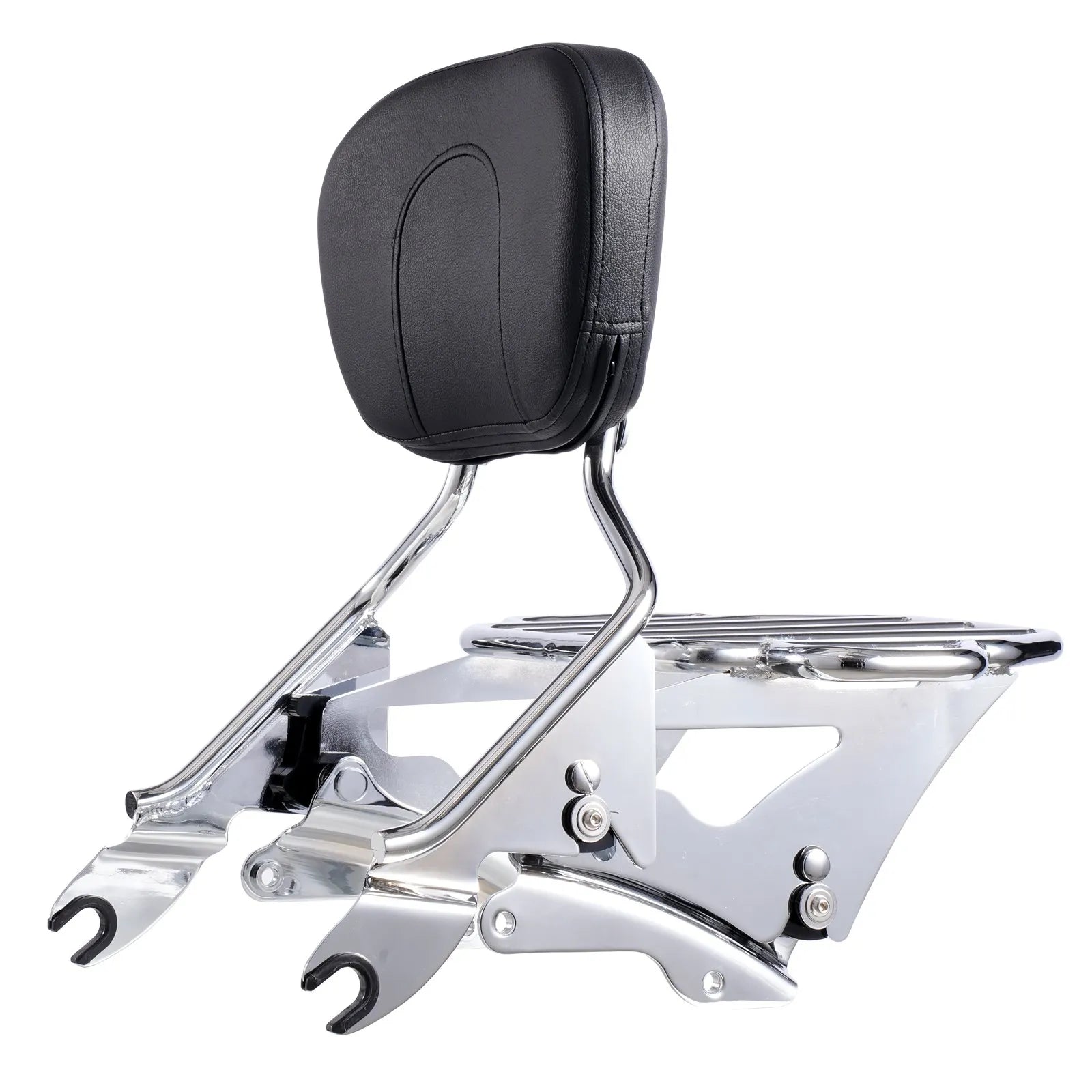 VEVOR Motorcycle Backrest Sissy Bar with Luggage Rack for Harley Touring Models