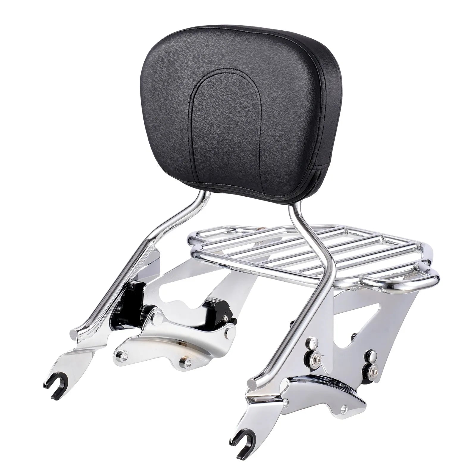 VEVOR Motorcycle Backrest Sissy Bar with Luggage Rack for Harley Touring Models