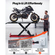 VEVOR Motorcycle Lift Table, 1500 lbs Capacity Electric Hydraulic Lift with Wheel Chock for ATV & Dirt Bikes