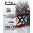 VEVOR Motorcycle Lift Table, 1500 lbs Capacity with Electric Hydraulic Pump & Adjustable Wheel Chock