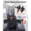 VEVOR Motorcycle Lift Table, 1500 lbs Capacity with Electric Hydraulic Pump & Adjustable Wheel Chock