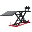 VEVOR Motorcycle Lift Table, 1500 lbs Capacity with Electric Hydraulic Pump & Adjustable Wheel Chock