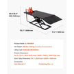 VEVOR Motorcycle Lift Table, 1500 lbs Capacity Pneumatic Motorcycle Jack with Removable Workbench