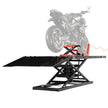 VEVOR Motorcycle Lift Table, 1500 lbs Capacity Pneumatic Motorcycle Jack with Removable Workbench