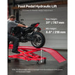 VEVOR Motorcycle Lift Table, 1000 lbs Capacity with 360° Rolling Jack Stand & Security Lock
