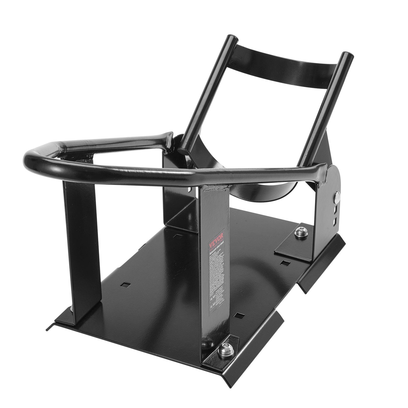 VEVOR Motorcycle Wheel Chock, 1800 lbs Capacity Wheel Cradle Holder, Heavy-duty Steel Motorcycle Front Wheel Stand with 3 Adjustable Holes, For 15