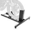 VEVOR Motorcycle Wheel Chock Upright, 1800 lbs Capacity, Heavy-duty Steel Motorcycle Front Wheel Stand with 6 Adjustable Holes, For 15