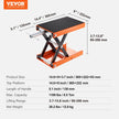 VEVOR Motorcycle Lift, 1100 LBS Motorcycle Scissor Lift Jack with Wide Deck & Safety Pin, 3.7