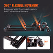 VEVOR Hydraulic Motorcycle Lift Jack, 1500 LBS Capacity ATV Scissor Lift Jack, Portable Motorcycle Lift Table with 4 Wheels, Hydraulic Foot-Operated Hoist Stand for Motorcycle ATV UTV Powersports