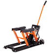 VEVOR Hydraulic Motorcycle Lift Jack, 1500 LBS Capacity ATV Scissor Lift Jack, Portable Motorcycle Lift Table with 4 Wheels, Hydraulic Foot-Operated Hoist Stand for Motorcycle ATV UTV Powersports
