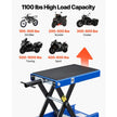 VEVOR Motorcycle Scissor Lift, 1100 lbs Capacity Steel Jack with Center Crank & Lock Pin