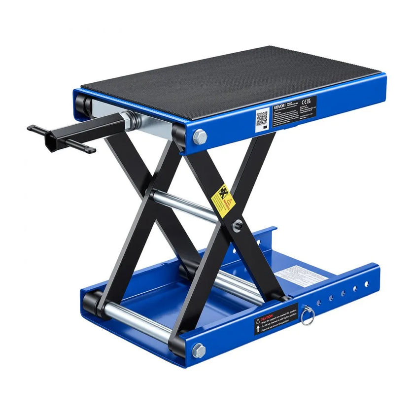 VEVOR Motorcycle Scissor Lift, 1100 lbs Capacity Steel Jack with Center Crank & Lock Pin