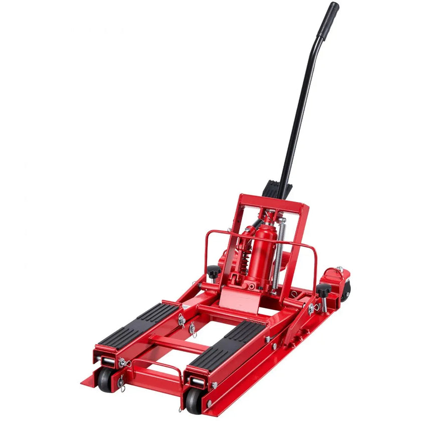 VEVOR Hydraulic Motorcycle Lift Jack, 1500 lbs Capacity ATV & Dirt Bike Hoist Stand with 4 Wheels