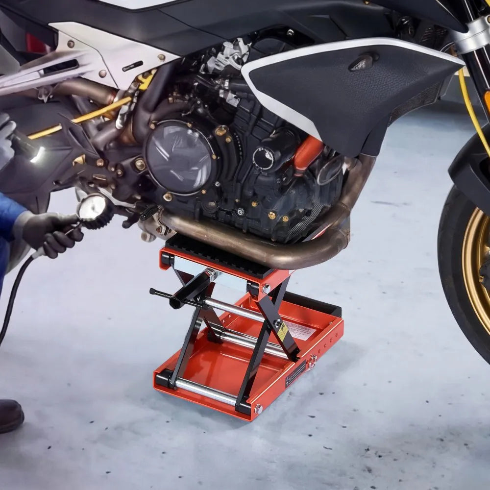 VEVOR Motorcycle Scissor Lift Jack, 1500 lbs Capacity with Lock Pin and Steel Hoist for Touring Motorcycles