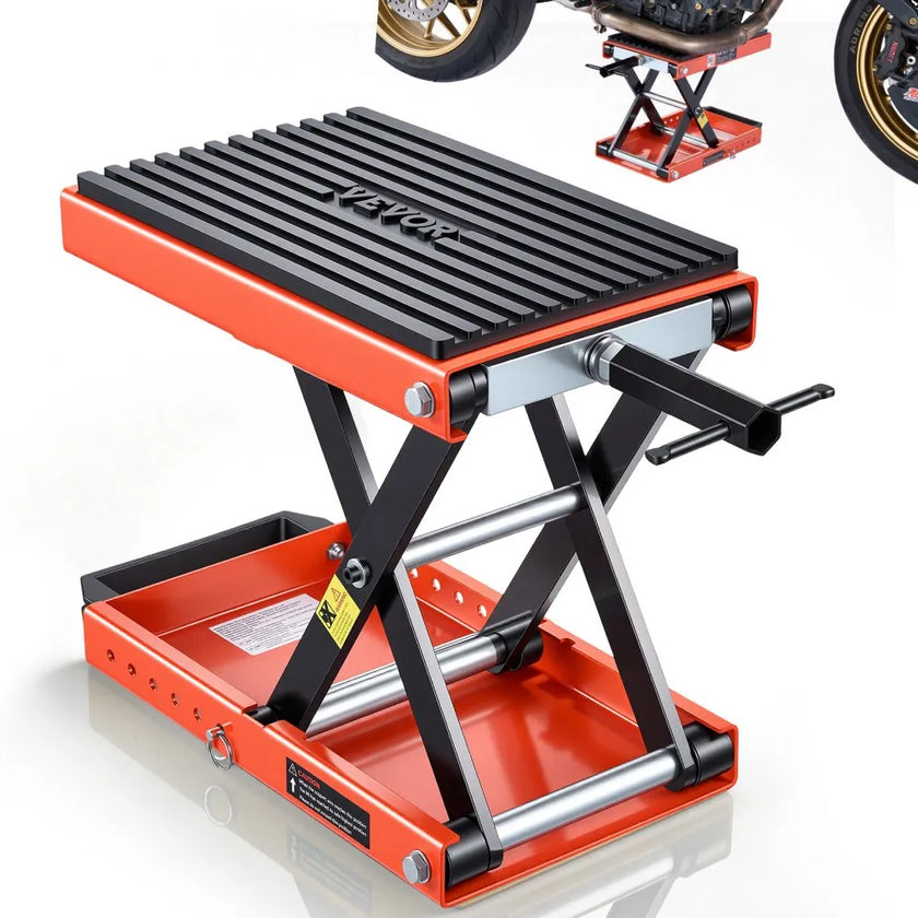 VEVOR Motorcycle Scissor Lift Jack, 1500 lbs Capacity with Lock Pin and Steel Hoist for Touring Motorcycles