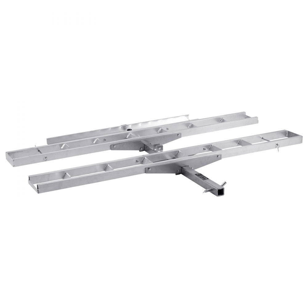 VEVOR Motorcycle Carrier, 2-Bike 600 LBS Aluminum Motorcycle Carrier Hitch Mount, Loading Ramp, Scooter Dirt Bike Trailer Hauler, Ratchet Straps and Stabilizer, for Car, Truck with 2