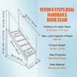 VEVOR Dock Ladder, 43''-51'' Adjustable Height, 500 lbs Load Capacity, Aluminum Alloy 6 Steps Pontoon Boat Ladder with Dual Handrails & Nonslip Rubber Mat, Ideal for Ship/Lake/Pool/Marine Boarding