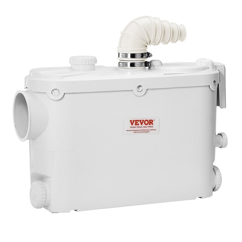 VEVOR Macerator Pump 500W 29 GPM Flow 26 ft Head Lift for Wall-Hung Toilet Sink